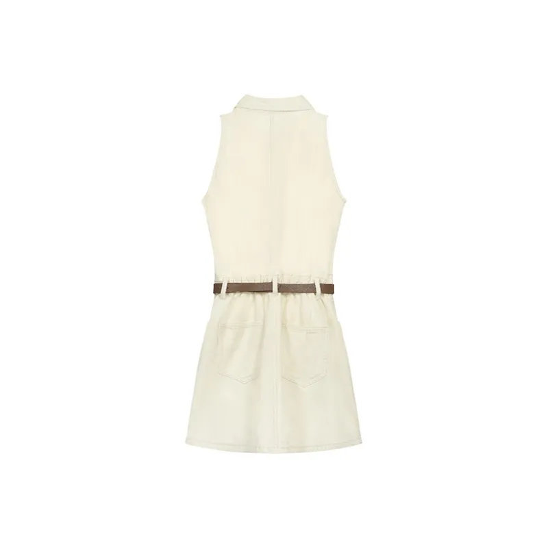 PLANE DRIFT Sleeveless Dress Women's Ecru-1