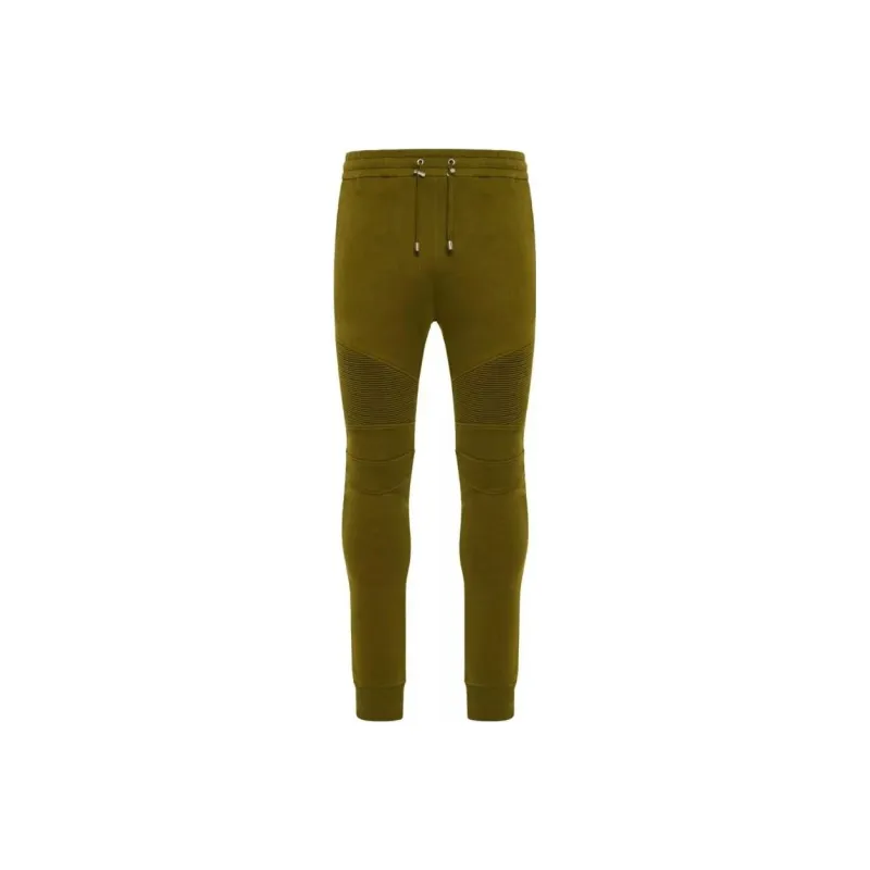 BALMAIN SS23 Knitted Sweatpants Men's Khaki-0