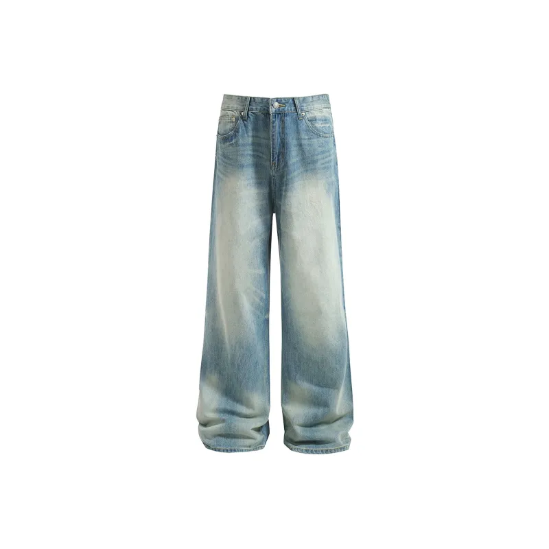 YearnObtainRainbow Jeans Unisex Washed Vintage Blue-0