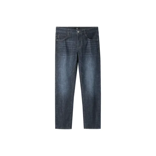 HLA Jeans Men Denim Blue Transition Color Dark 36