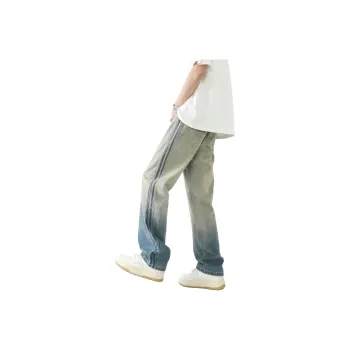 Menglaini Jeans Unisex Yellow Mud