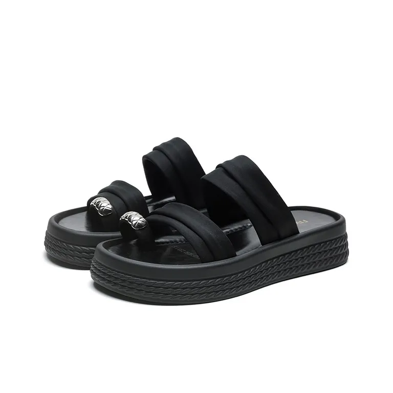 FIVE PLUS Rubber Sole Slip Resistant Slide Slippers Women's-6