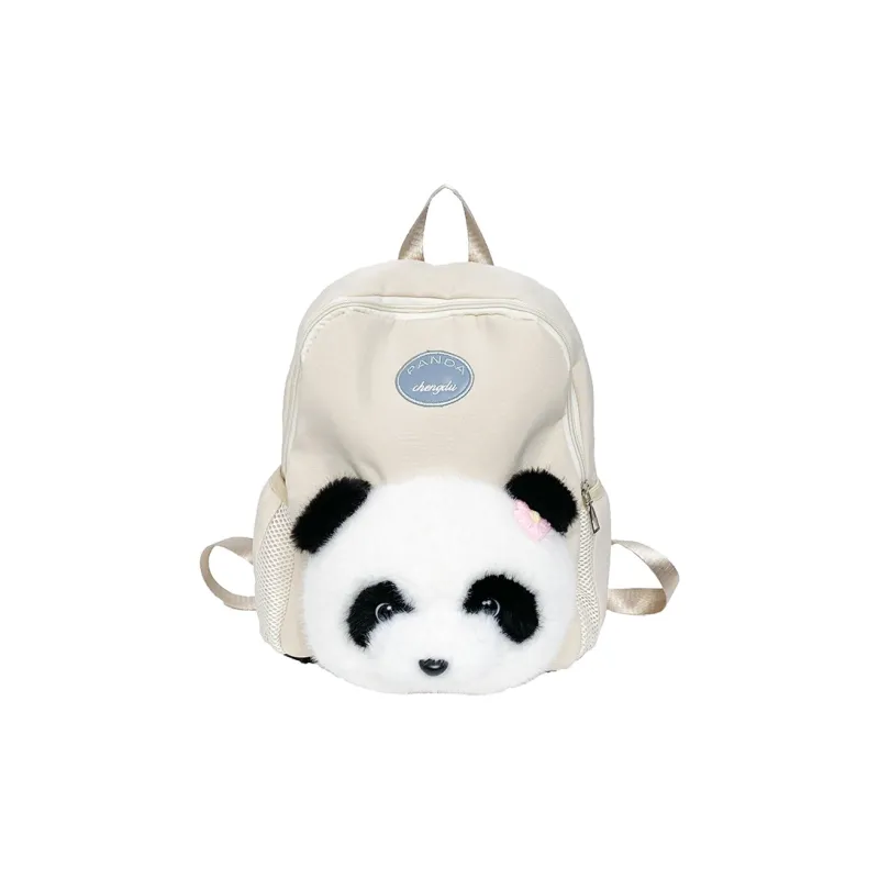 Debecca Plush Patchwork Backpack Large Size Women's Multicolor-4