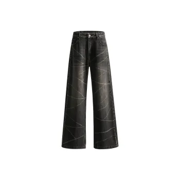Ghost Mask Jeans Unisex Black Gray Tie Dye
