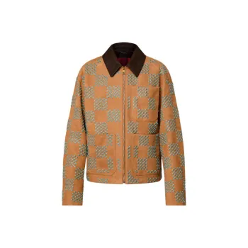 LOUIS VUITTON Embellished Nubuck Workwear Jacket