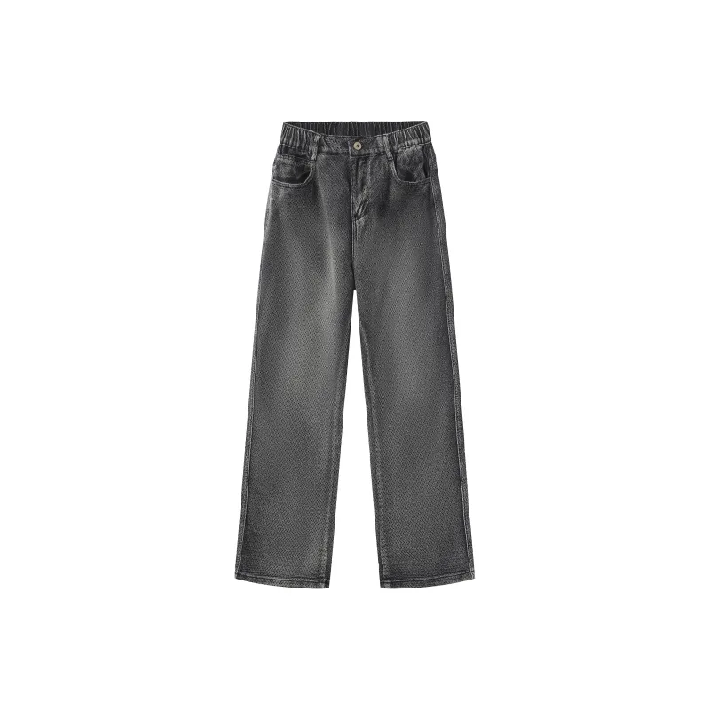 COLDSTONE Dragon Scale Pattern Jeans Unisex-7