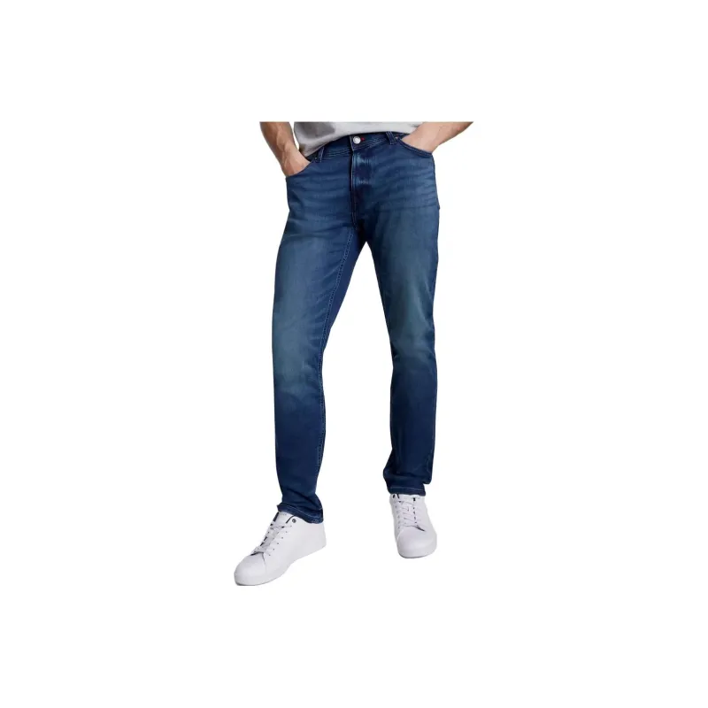 Tommy Hilfiger Denton Straight Fit Dark Blue Wash Jean Jeans Dark Tint Jeans Men's Blue-0