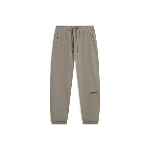 LINING Sports Fashion Collection Knitted Sweatpants Men Brown Rock Brown