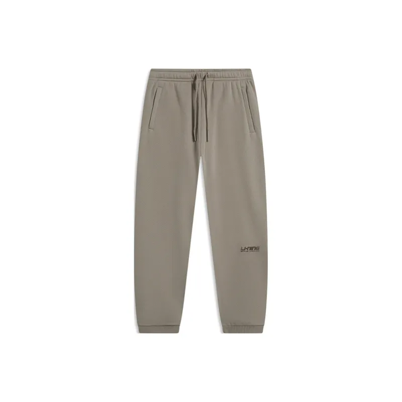 LINING Sports Fashion Collection Knitted Sweatpants Men Brown Rock Brown-0