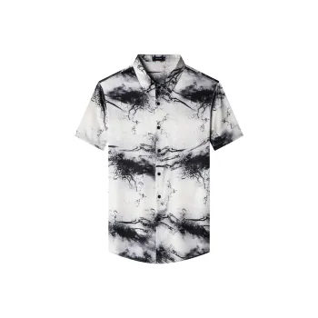 PIERRE CARDIN Shirt Men's Black White