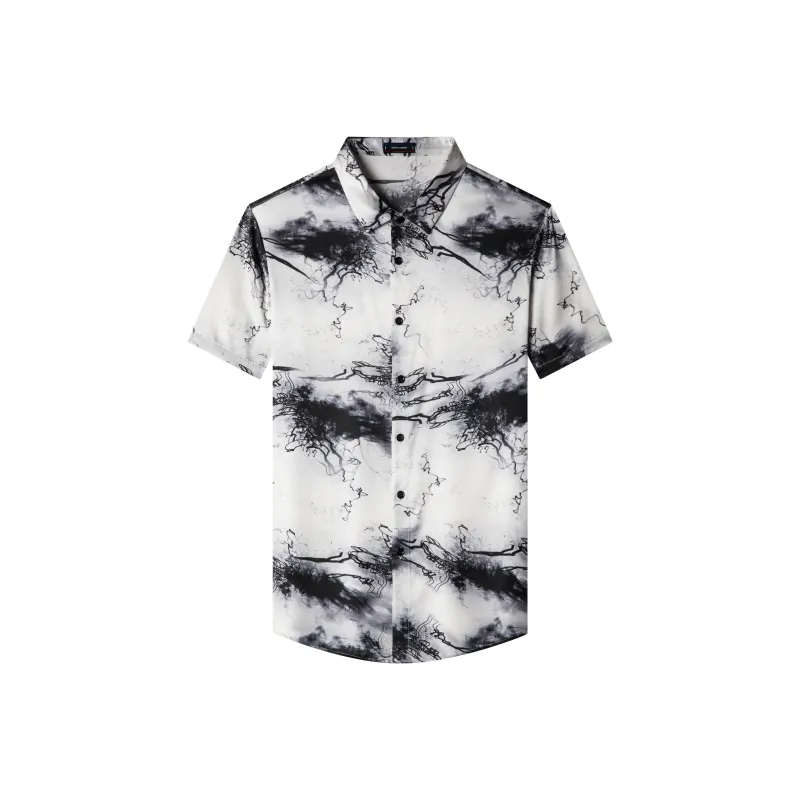 PIERRE CARDIN Shirt Men's Black White-0