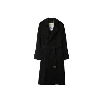 Burberry Trench Coats Men Black