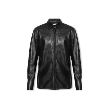 Ferragamo Long-Sleeved Leather Shirt