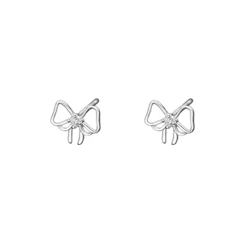 MIDNIGHT MOMENT S999 Silver Stud Earrings Women's