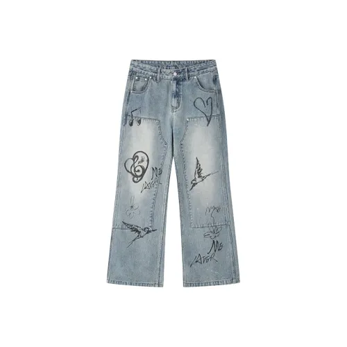 LOVE ME LATER Jeans Unisex Light Denim Blue