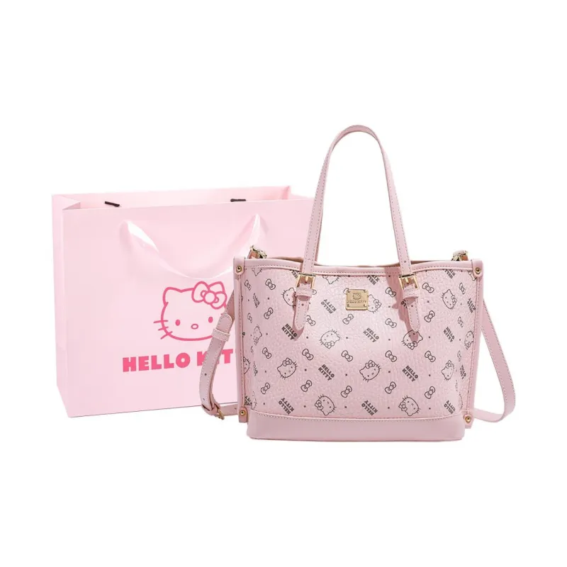 MESUCA Sanrio Hello Kitty Collaboration Kitty Series PU Tote One Shoulder Handbag Women's Multicolor-1