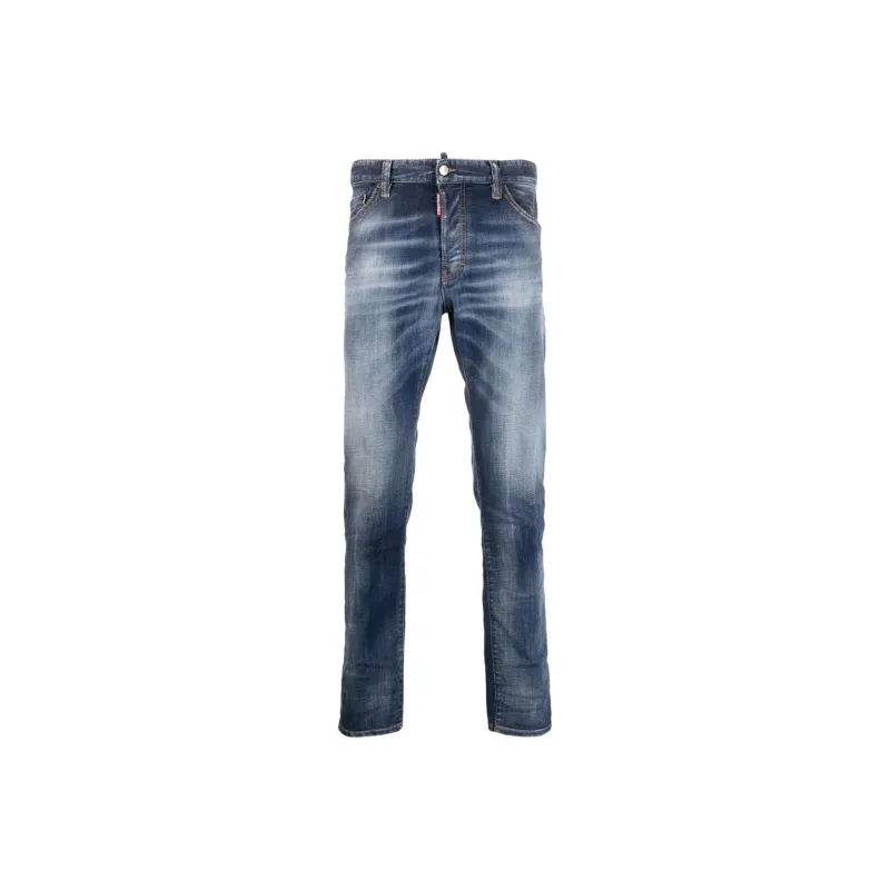 DSQUARED 2 Logo Patch Distressed Slim Fit Jeans-0