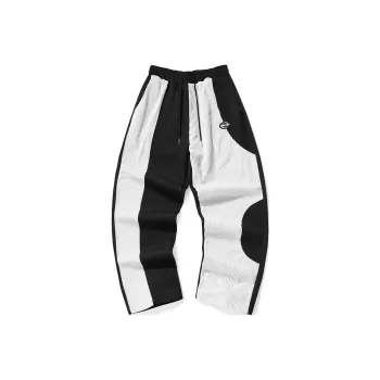 GENANX Casual Pants Unisex Black White