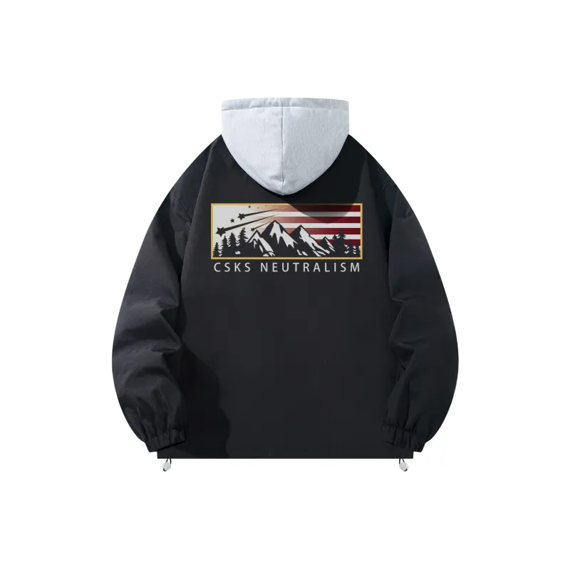 CSKS Jackets Coats Unisex Black Gray-0
