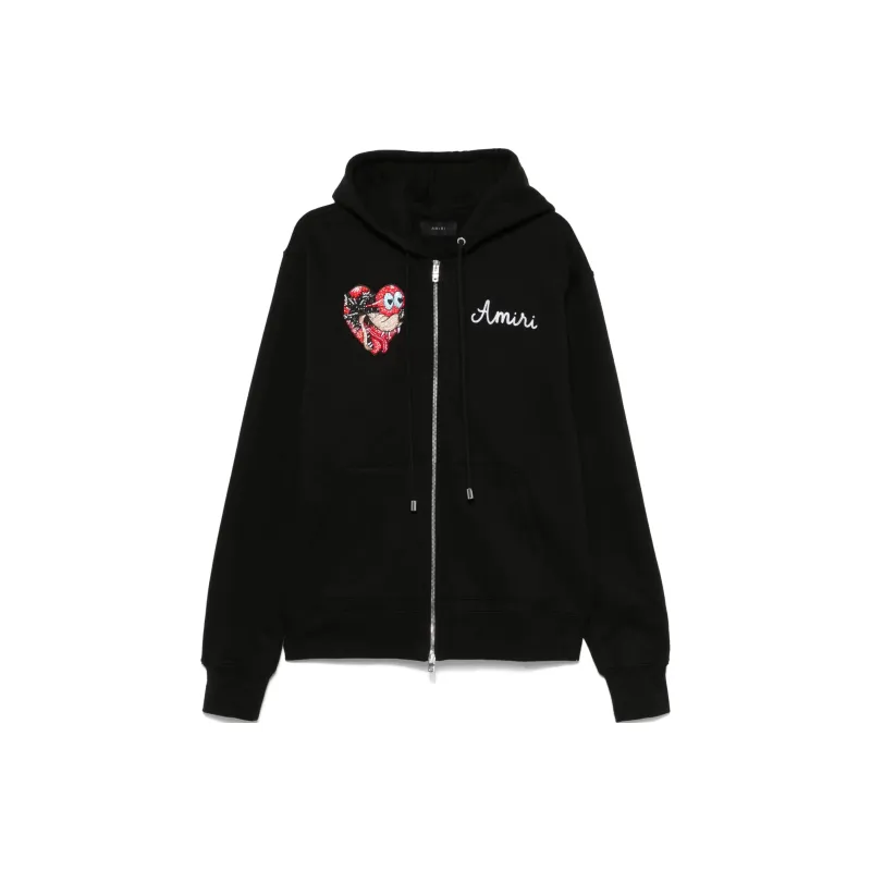 AMIRI Jazz Wolf Zip Up Hoodie-0