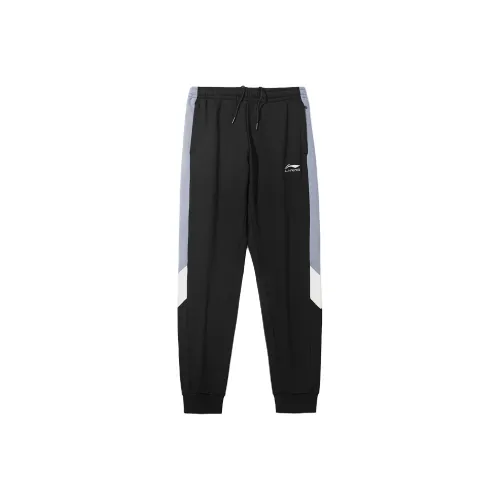 LiNing Knitted Sports Pants Men's Black Blue