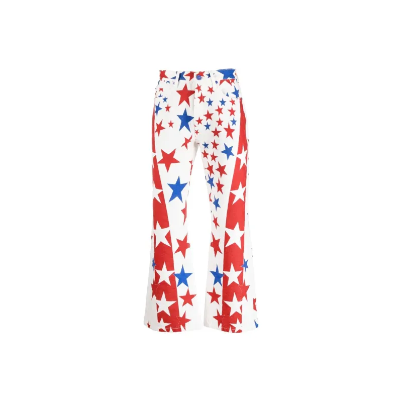 ERL Star-print Bootcut Jeans-0