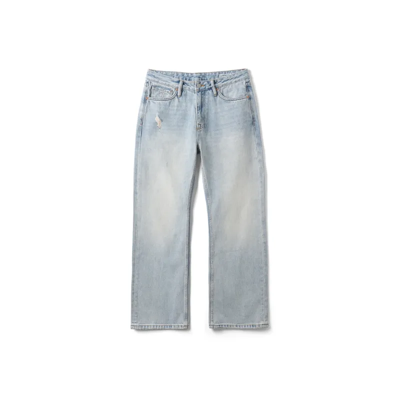 SIMWOOD Jeans Men's Washable Light Blue Plain-0