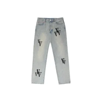 VLONE Straight Fit Jeans Unisex Blue