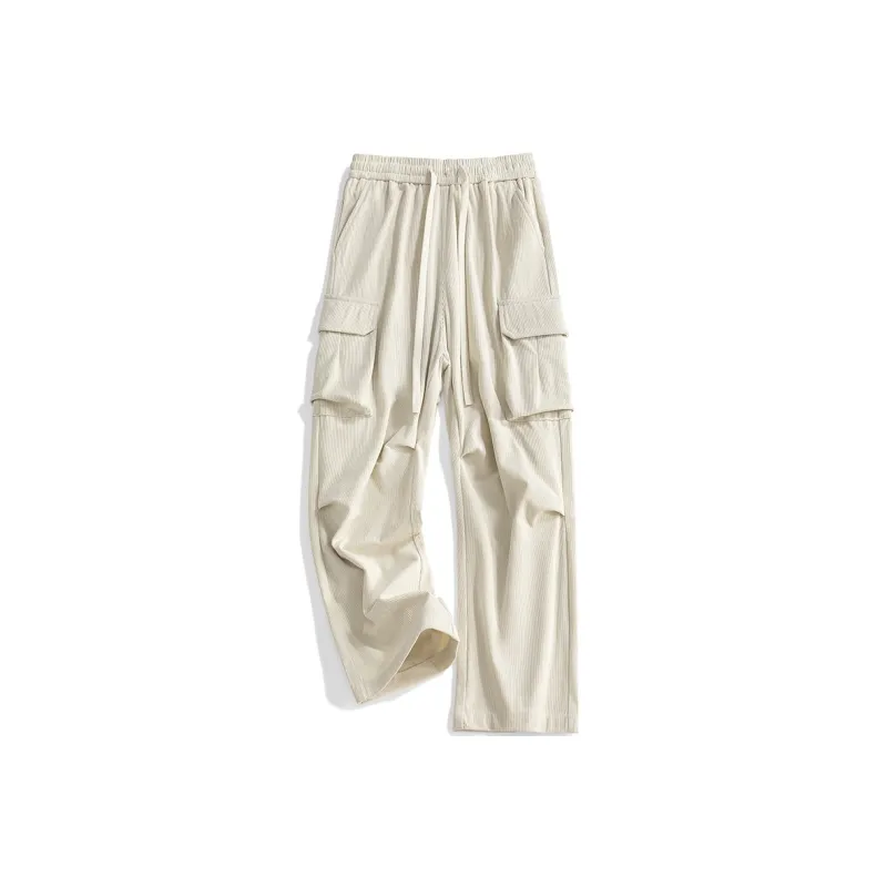 HCHUICHENG Cargo Pants Unisex Khaki-14