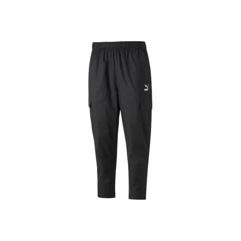 PUMA With Embroidered Knitted Sweatpants Men Black-0