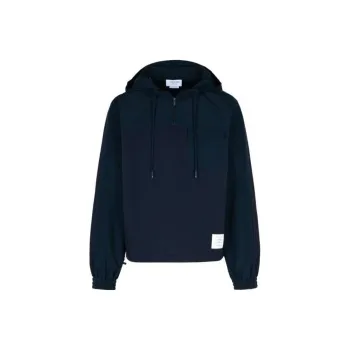 THOM BROWNE Logo Patch Drawstring Hoodie