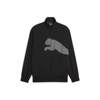 PUMA TRAIN BIG CAT Men's Full-Zip Jacket Jackets Coats Men's Black