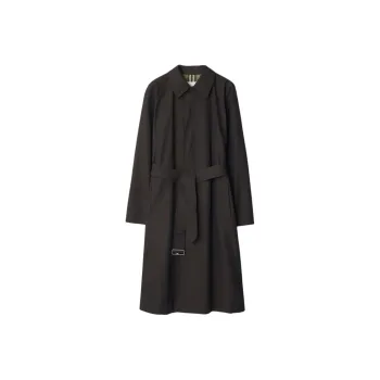 Burberry Belted Changeant-cotton Car Coat