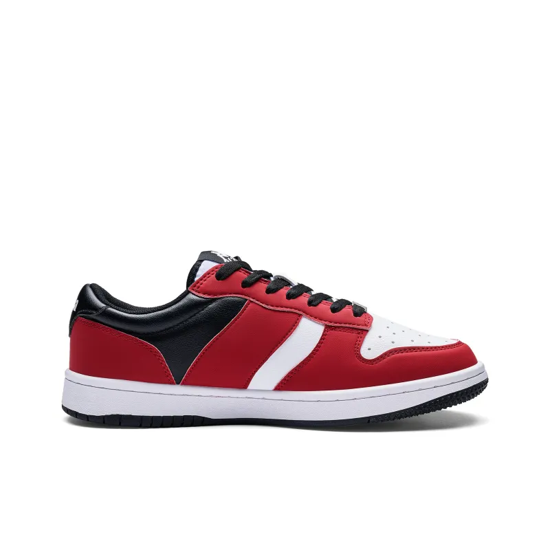 Kappa Anti Slip Wear Resistant Low Top Skateboard Shoes Unisex Red White-1