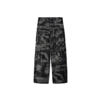 OFF WHITE Loose Fit Jeans Men's Black