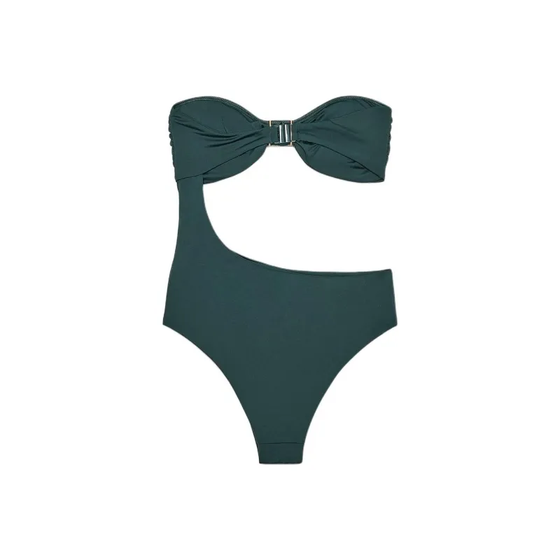 ZARA One piece Swimsuit Women's Dark Green-1