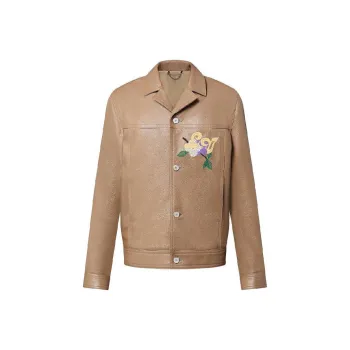 LOUIS VUITTON Embroidered Leather Blouson
