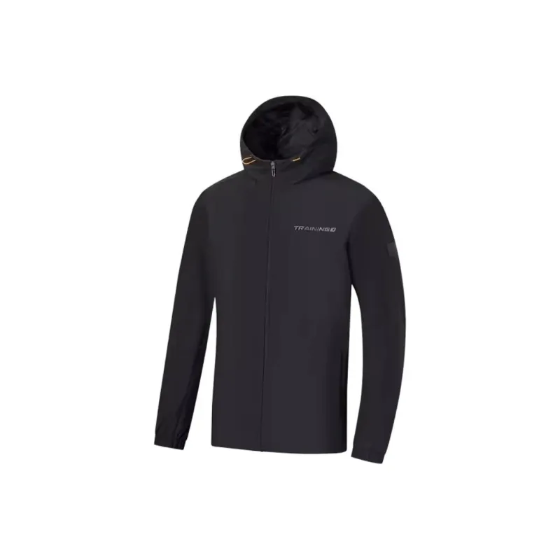 XTEP Variety Training Collection Trench Coat Men's Jet Black-0