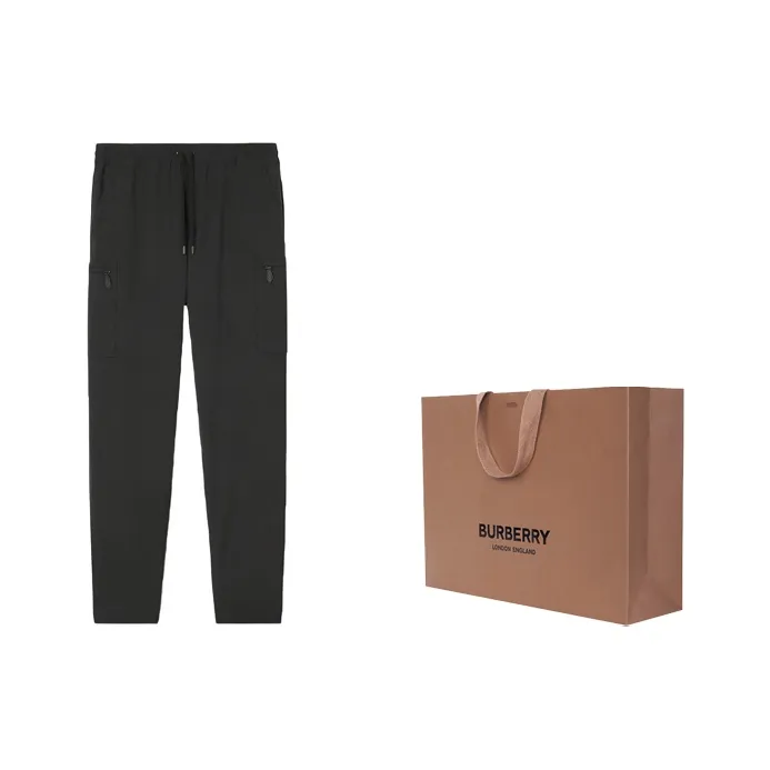 Burberry Stretch Wool Cargo Jogging Pants-5