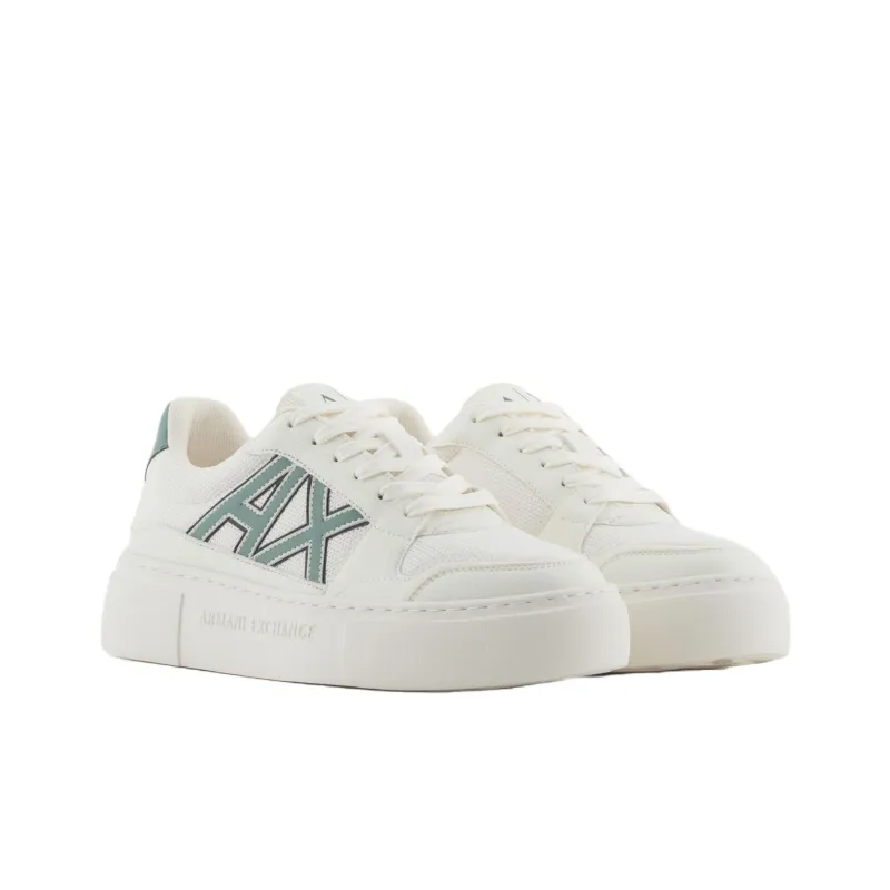 ARMANI EXCHANGEAE Low Top Skateboard Shoes Women's White-2