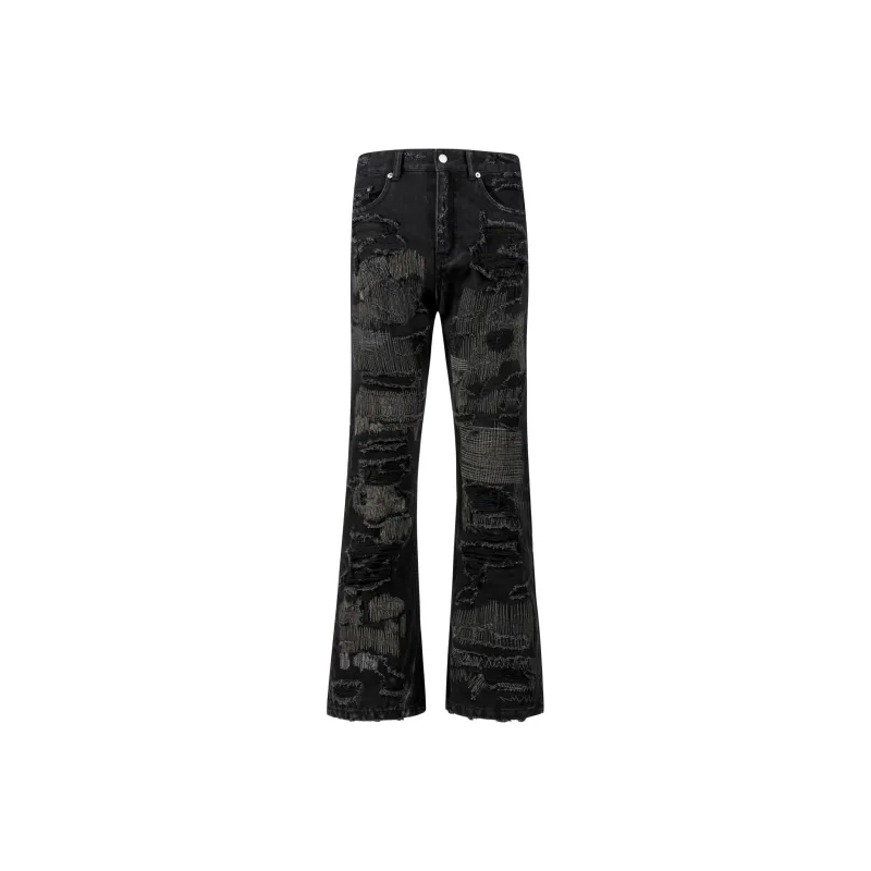 False Perception Jeans Unisex Washed Black-0