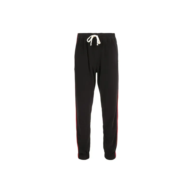 GUCCI Web Striped Velvet Jogger Pants-0