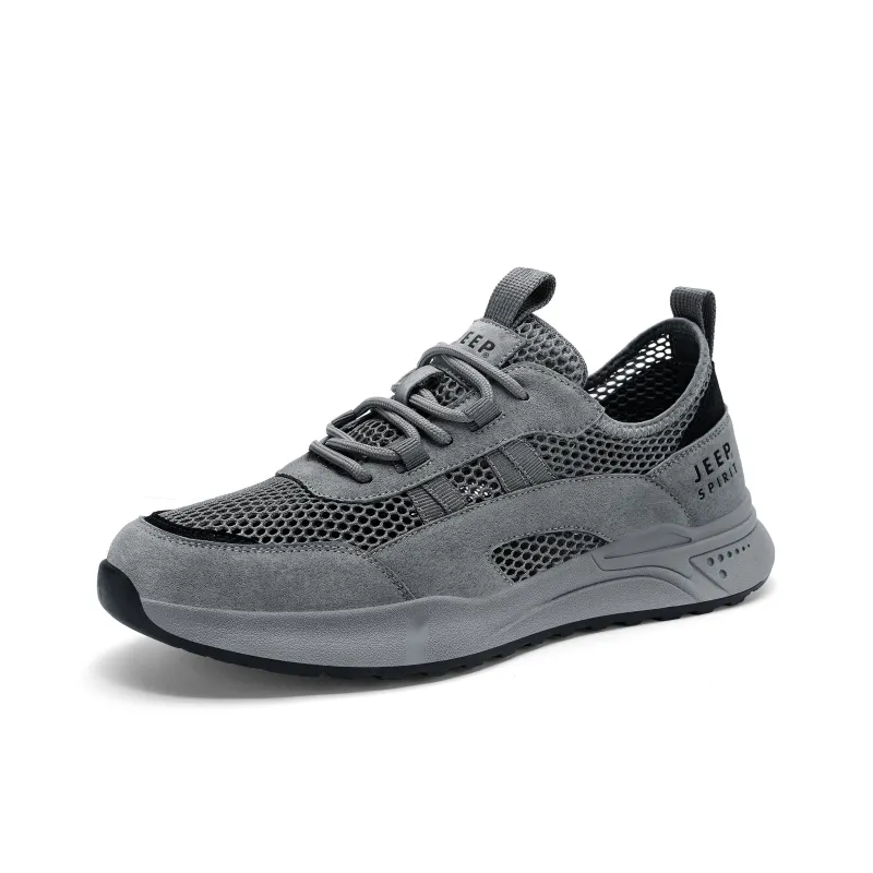 JEEP SPIRIT Black Myth Slip Resistant, Abrasion Resistant, Breathable Low Top Casual Shoes Men's Gray-2