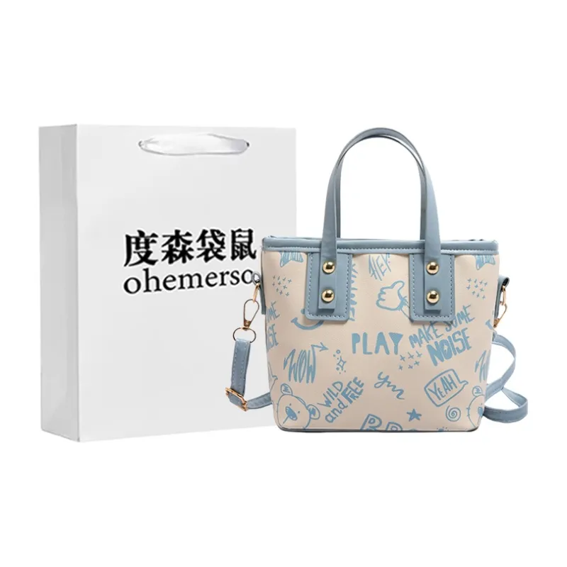 Dusen Kangaroo PU Handbag Women's Multicolor-5