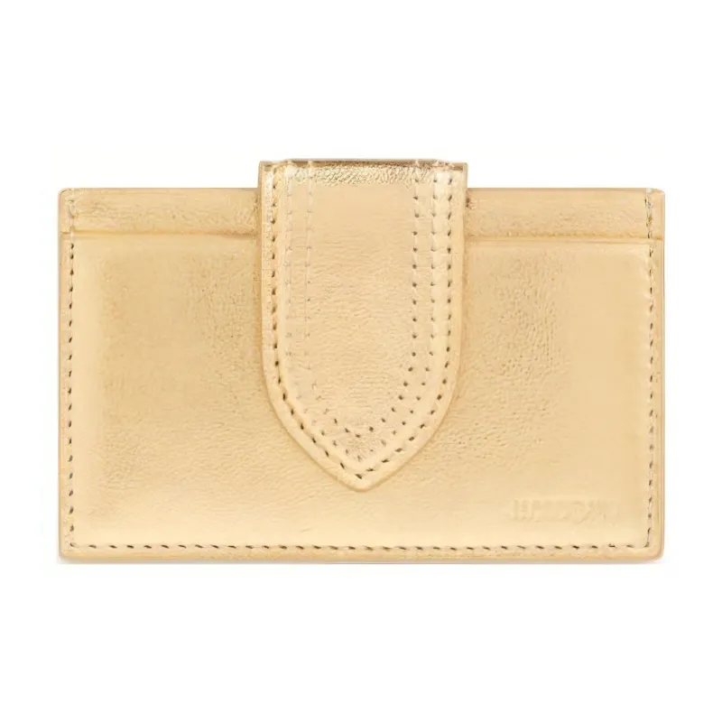 Jacquemus Sheepskin Card Holder Women's Gold-0