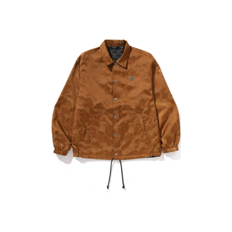 Bape Solid Camo Jacquard Nylon Reversible Coach Jacket-0