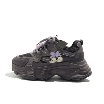 MEAKKEA Abrasion Resistant Coverage Lightweight Low Top Chunky Sneakers Women's Purple