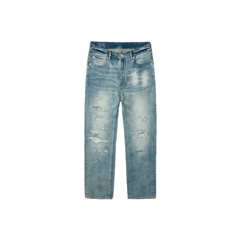 TEKABLU Jeans Men's Washed Blue-0
