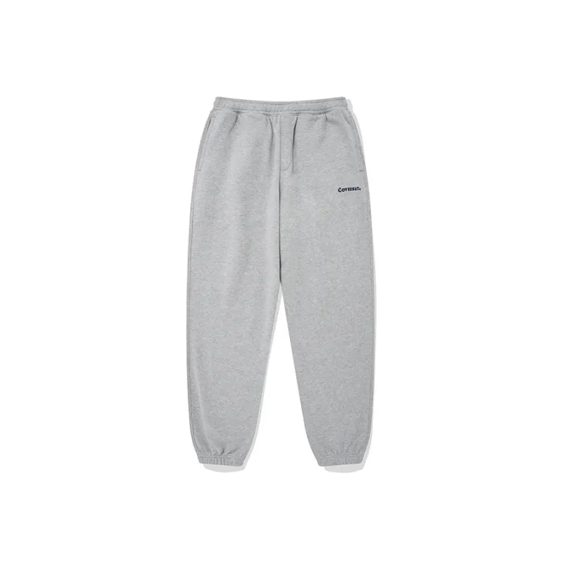 COVERNAT Knitted Sweatpants Unisex White Gray-0