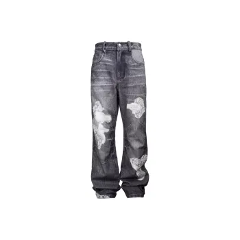 YADcrew Jeans Unisex Black